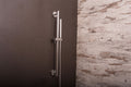 DAX Hand Shower Head with Round Adjustable Slide Bar, Stainless Steel Body, Chrome Finish, 23-5/8 x 2-3/8 Inches (DAX-9516)