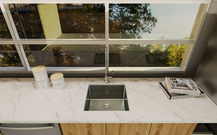 DAX Handmade Single Bowl Undermount Kitchen Sink DX-SQ-1918-X