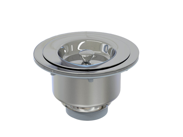 DAX Kitchen Basket Strainer, Stainless Steel Body, Chrome Finish, 4-1/2 x 4 Inches (DR-303A)
