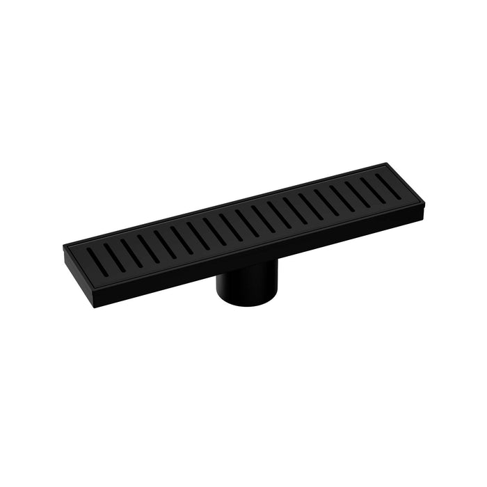 Matt black drain 12 inches long for shower