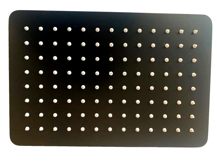 DAX REctangular Shower Head. Matte Black Finish (DAX-C2011-BL)