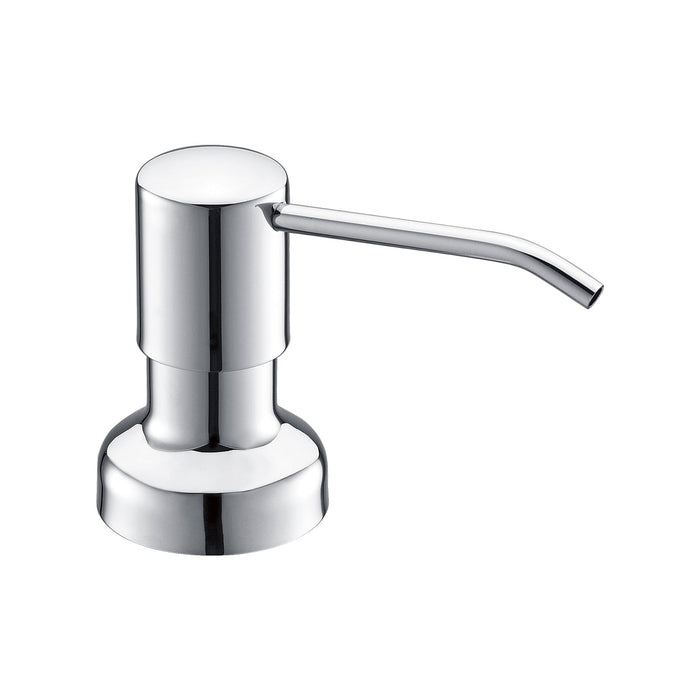DAX Round Kitchen Sink Soap Dispenser, Deck Mount, Brass Body, 2-1/2 x 12-3/8 x 3-5/8 Inches (DAX-1002)