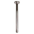 DAX Round Shower Arm, Brass Body, Ceiling Mount, Brushed Nickel Finish, 12 Inches (D-F18-12-BN)