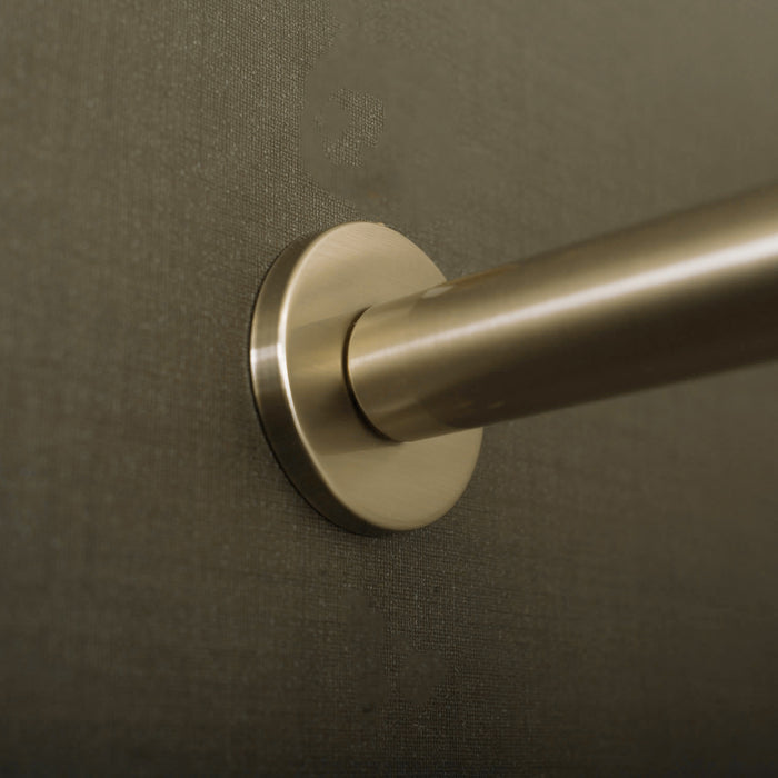 DAX Round Shower Arm, Brass Body, Wall Mount, Brushed Nickel Finish, 12 Inches (D-F04-12-BN)