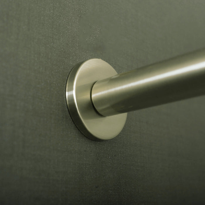 DAX Round Shower Arm, Brass Body, Wall Mount, Brushed Nickel Finish, 15 Inches (D-F04-15-BN)