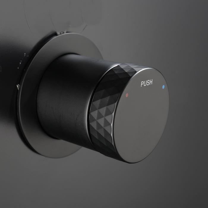DAX Round Shower Valve with 1 Functions Matte Black Finish (DAX-13565-BL)