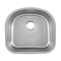 DAX Single Bowl Undermount Kitchen Sink, 18 Gauge Stainless Steel, Brushed Finish , 23-1/4 x 20-7/8 x 9 Inches (DAX-2321)
