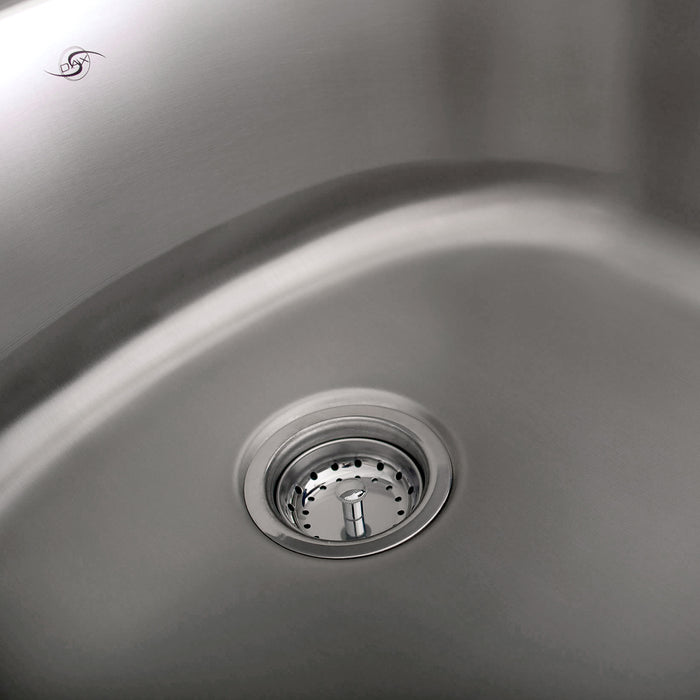 DAX Single Bowl Undermount Kitchen Sink, 18 Gauge Stainless Steel, Brushed Finish , 23-1/4 x 20-7/8 x 9 Inches (DAX-2321)