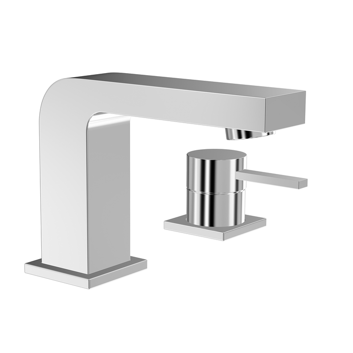 DAX Single Handle Bathroom Faucet, Brass Body, Chrome Finish, 7-1/2 x 5-1/2 Inches (DAX-8127)
