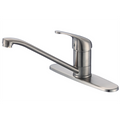 DAX Single Handle Kitchen Faucet with 9 3/4" Brushed Nickel Finish (DAX-8237-BN)