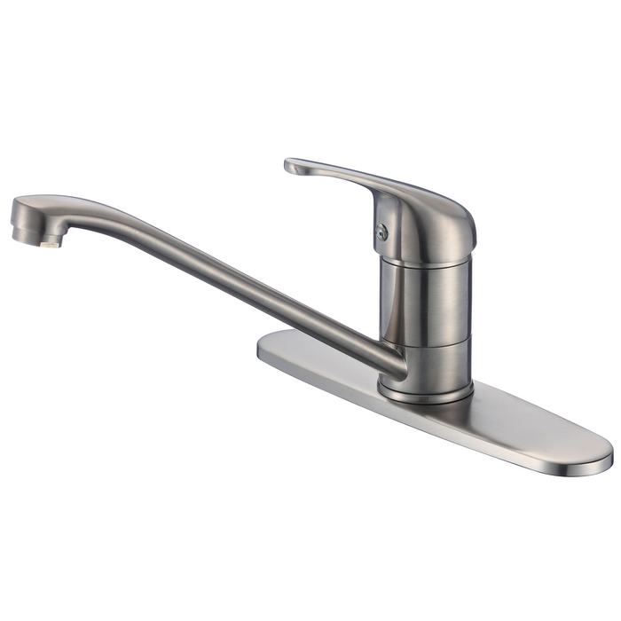 DAX Single Handle Kitchen Faucet with 9 3/4" Brushed Nickel Finish (DAX-8237-BN)