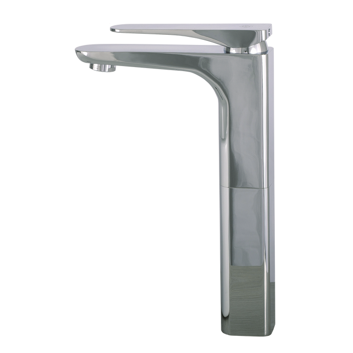 DAX Single Handle Vessel Sink Bathroom Faucet, Brass Body, Brushed Finish, 5-3/16 x 10-15/16 Inches (DAX-805L)