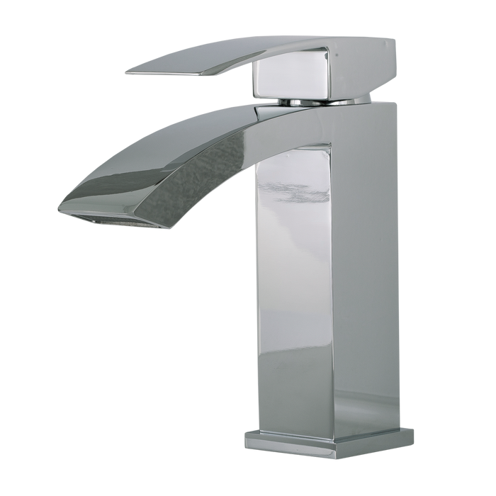 DAX Single Handle Waterfall Bathroom Faucet, Brass Body, Chrome Finish, 4-7/8 x 7 Inches (DAX-6690A-CR)