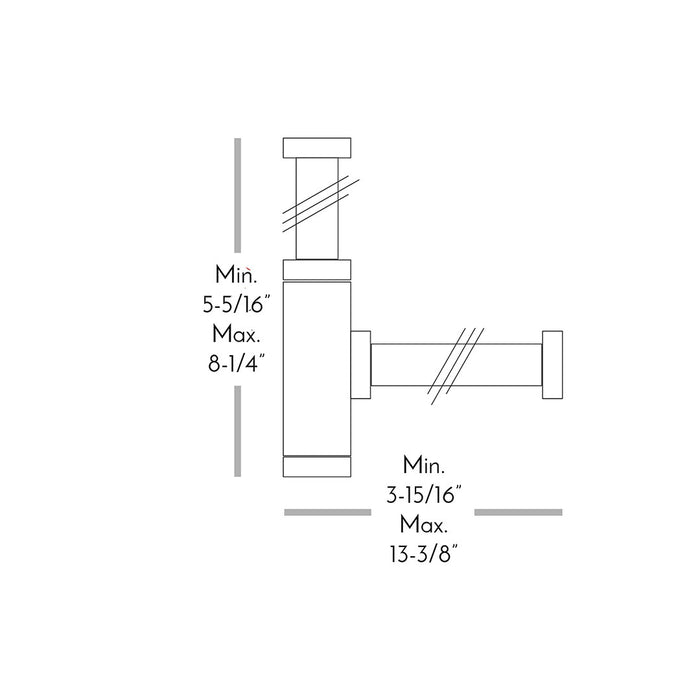 DAX Sink P Trap - Matt Gold Finish (DAX-010-01-GL)