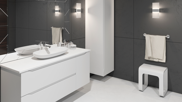 DAX Solid Surface Bathroom Stool