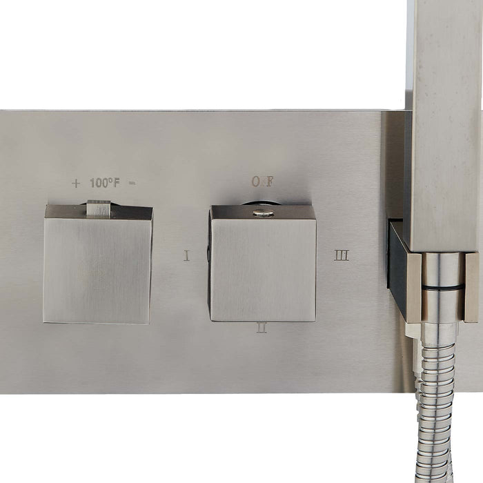 DAX Square Hand Shower Handles And Plate Kit - For Model DAX-1004 - Brushed Nickel Finish (DAX-1004-03-BN)