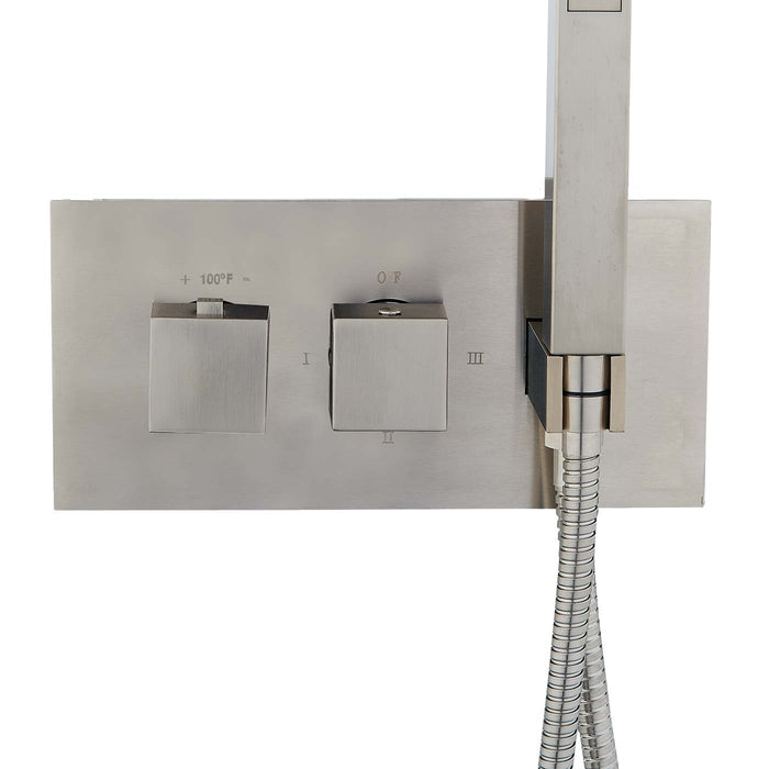 DAX Square Hand Shower Handles And Plate Kit - For Model DAX-1004 - Brushed Nickel Finish (DAX-1004-03-BN)