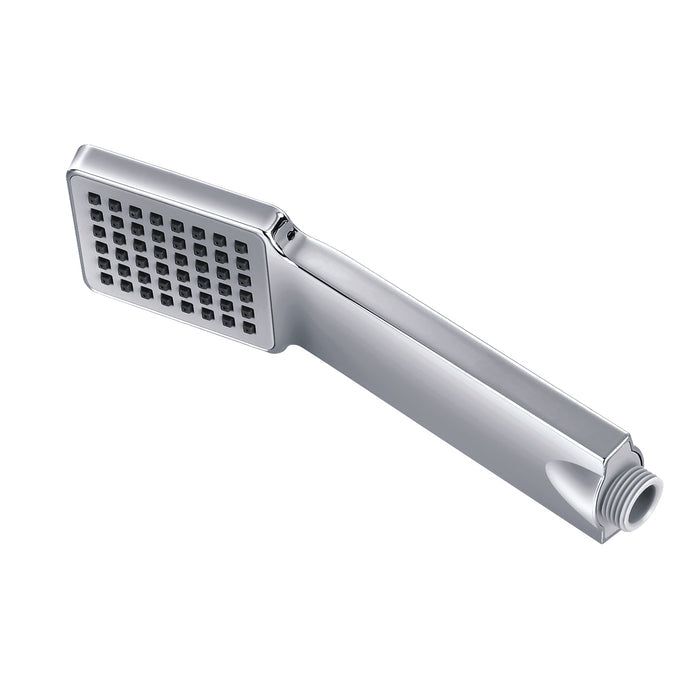 DAX Square Handheld Shower Head with Angle, L-Style, Brass Body, Chrome Finish, 2-1/2 x 8-13/16 Inches (DAX-550)