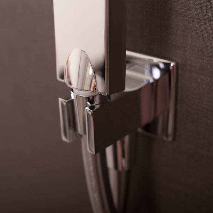 DAX Square Handheld Shower with Angle, L-Style, Brass Body, Chrome Finish, 2-1/2 x 8-13/16 Inches (DAX-550)