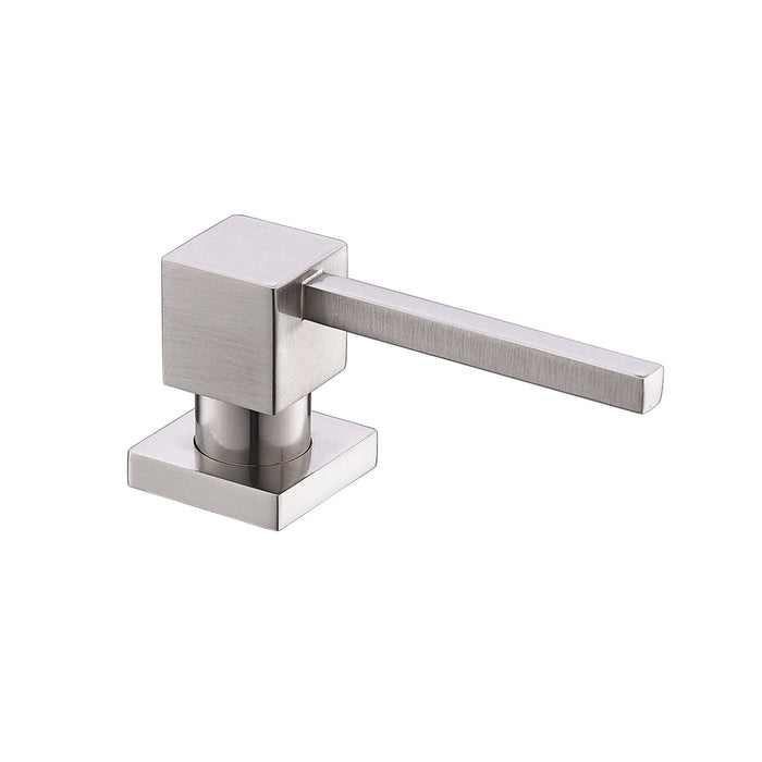 DAX Square Kitchen Sink Soap Dispenser, Deck Mount, Brass Body, 2-9/16 x 12-7/16 x 3-5/8 Inches (DAX-1001)