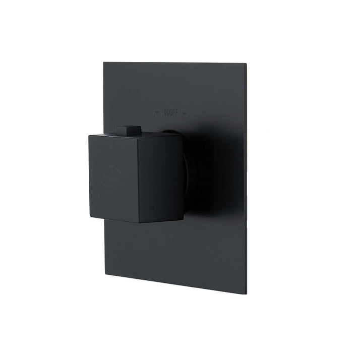 DAX Square Plate And Handle Kit For Model DAX-1050 - Matte Black Finish (DAX-050-HP03-BL)