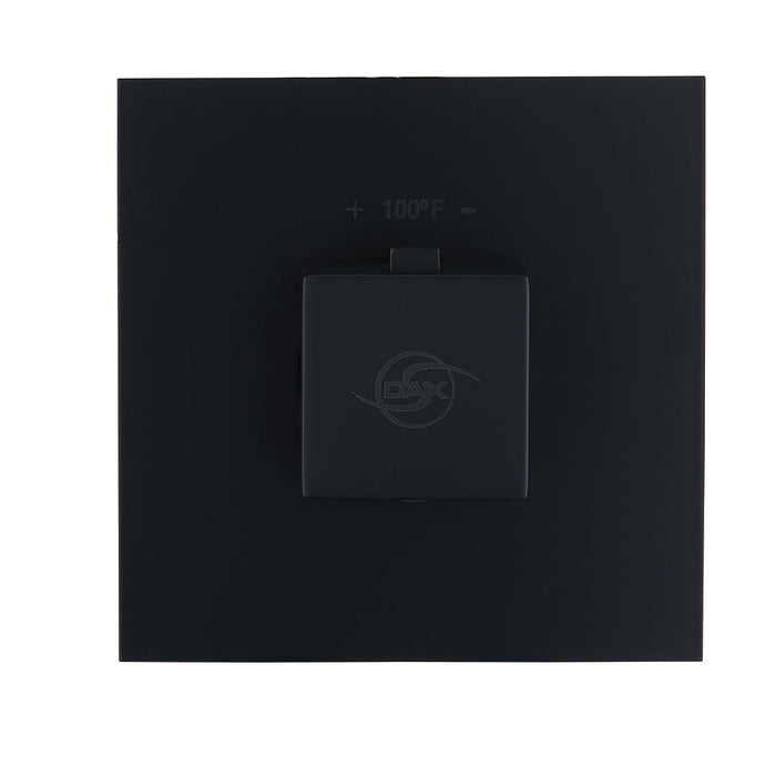 DAX Square Plate And Handle Kit For Model DAX-1050 - Matte Black Finish (DAX-050-HP03-BL)