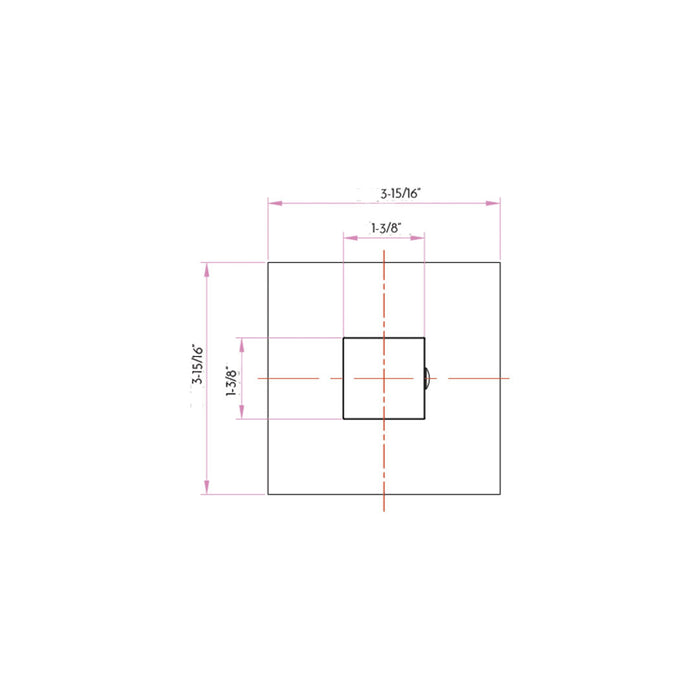 DAX Square Plate And Handle Kit For Model DAX-1053- Brushed Nickel Finish (DAX-1053-HP03-BN)
