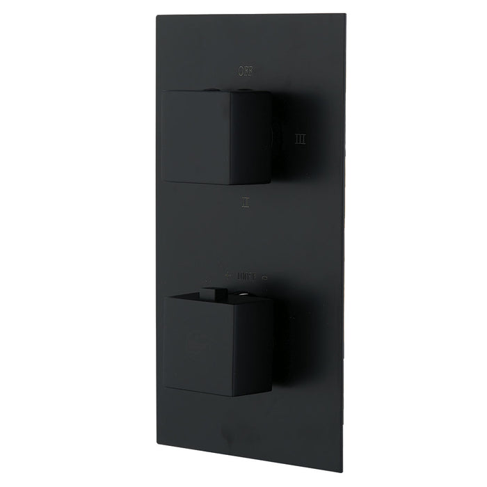 DAX Square Plate And Handle Kit For Model DAX-1054 - Matte Black Finish (DAX-1054-03-BL)