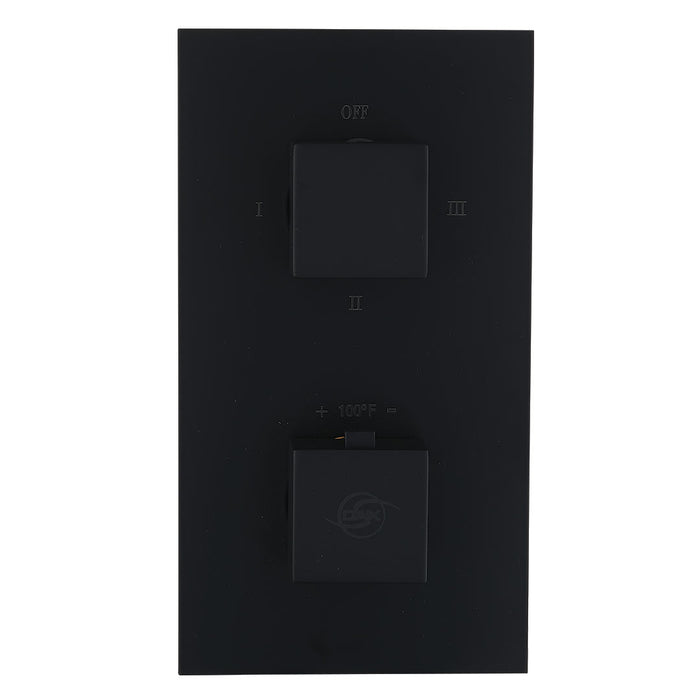 DAX Square Plate And Handle Kit For Model DAX-1054 - Matte Black Finish (DAX-1054-03-BL)