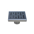 DAX Square Shower Floor Drain, Stainless Steel Body, Chrome Finish, 4 x 4 Inches (ZS3S01CR)