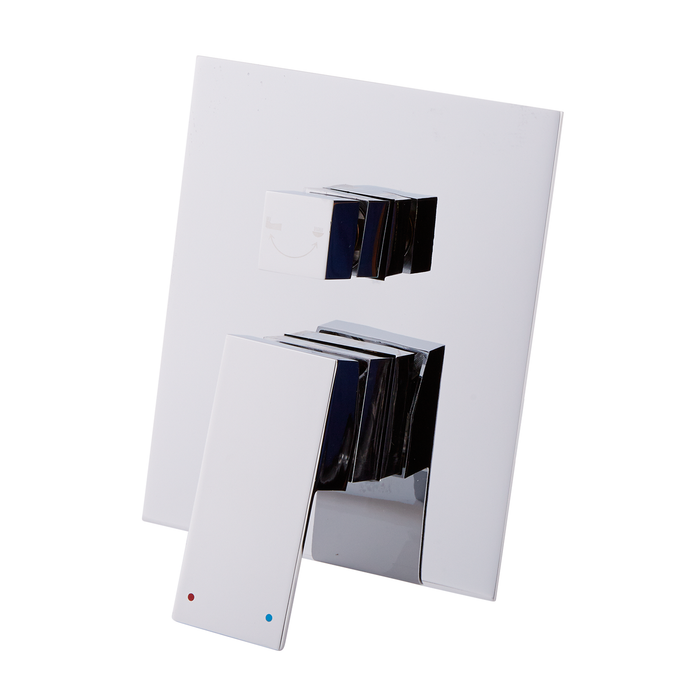 DAX Square Shower Single Valve Trim, Brass Body, Chrome Finish 6-5/16 x 7-1/2 x 3-7/8 Inches (DAX-6973A-CR)