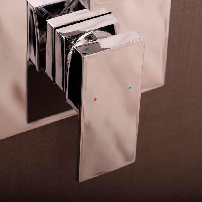 DAX Square Shower Single Valve Trim, Brass Body, Chrome Finish 6-5/16 x 7-1/2 x 3-7/8 Inches (DAX-6973A-CR)