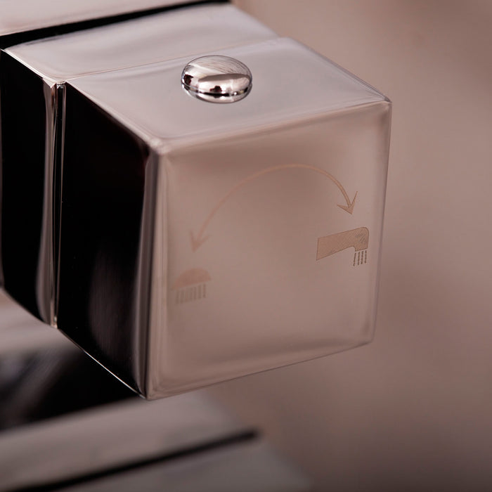 DAX Square Shower Single Valve Trim, Brass Body, Chrome Finish 6-5/16 x 7-1/2 x 3-7/8 Inches (DAX-6973A-CR)