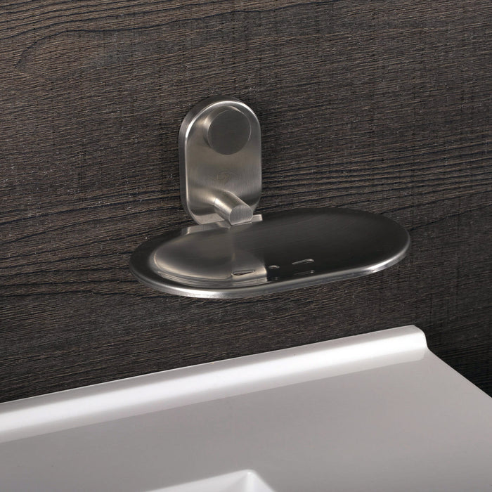 DAX Stainless Steel Soap Dish, Wall Mount Tray, Polish Finish, 4-5/8 x 2-3/4 x 5-15/16 Inches (DAX-G0205A-P)