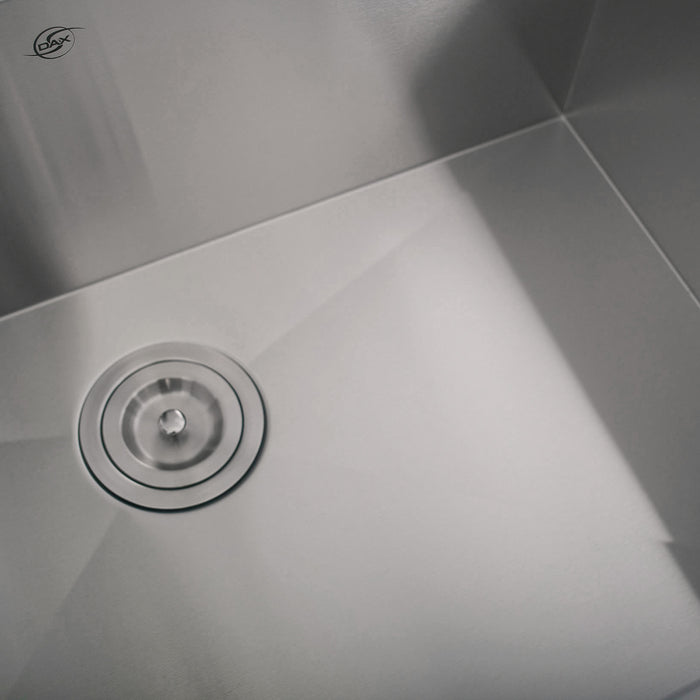 Crafted from premium T-304 Grade Stainless Steel, every DAX sink is built to last a lifetime. Featuring high-density 16-gauge or 18-gauge thickness, these sinks provide superior resistance to dents, scratches, and corrosion. The resilient surface is designed to withstand heavy cookware and extreme temperature changes without warping or losing its luster.