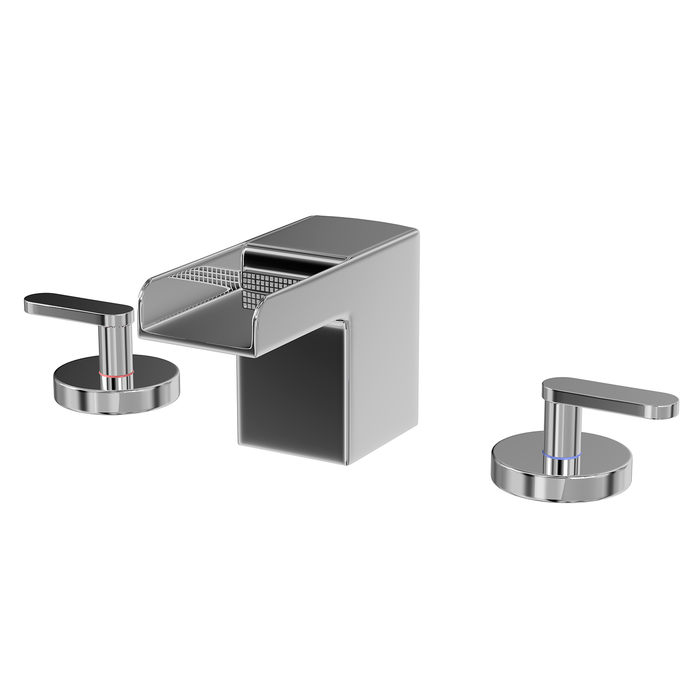 DAX Two Handle Bathroom Faucet, Brass Body, Chrome Finish, 8 x 2-3/8 Inches, (DAX-8255C)