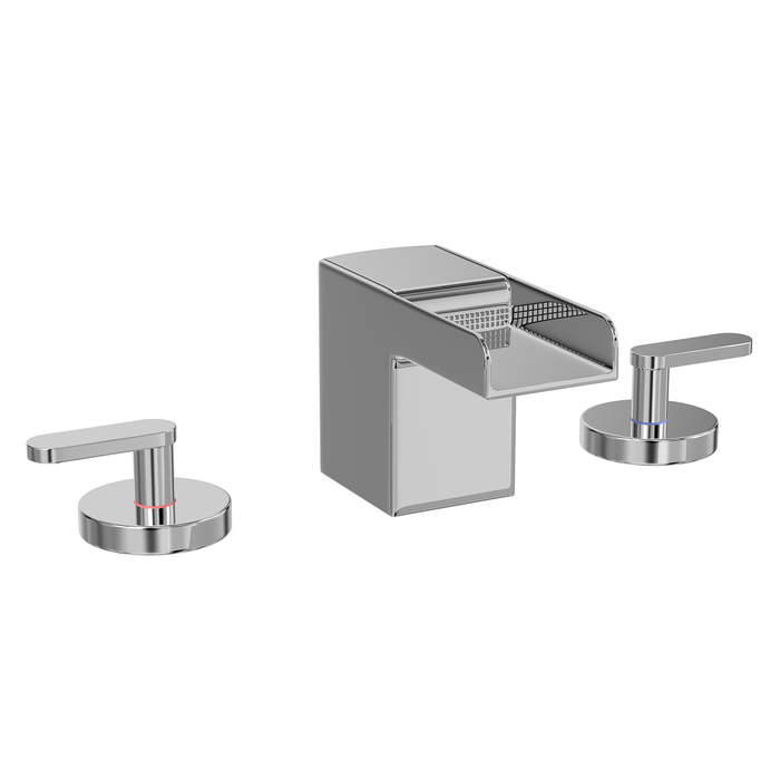 DAX Two Handle Bathroom Faucet, Brass Body, Chrome Finish, 8 x 2-3/8 Inches, (DAX-8255C)