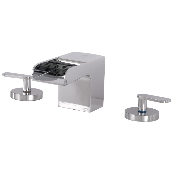 DAX Two Handle Bathroom Faucet, Brass Body, Chrome Finish, 8 x 2-3/8 Inches, (DAX-8255)