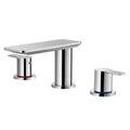 DAX Two Handle Bathroom Faucet, Brass Body, Chrome Finish, Spout Height 3-9/16 Inches (DAX-8275C-CR)