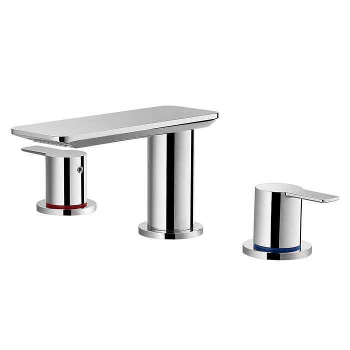DAX Two Handle Bathroom Faucet, Brass Body, Chrome Finish, Spout Height 3-9/16 Inches (DAX-8275C-CR)