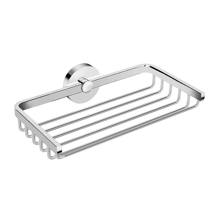 DAX Valencia Bathroom Shelf Basket, Wall Mount, Stainless Steel, Chrome Finish