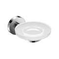 DAX Valencia Soap Dish, Tray, Wall Mount, White Glass, Brushed Finish