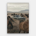 Desert Mustangs Canvas — Canvas Vertical #01