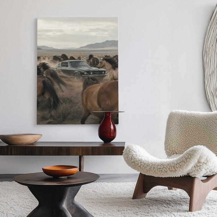 Desert Mustangs Canvas — Canvas Vertical #02