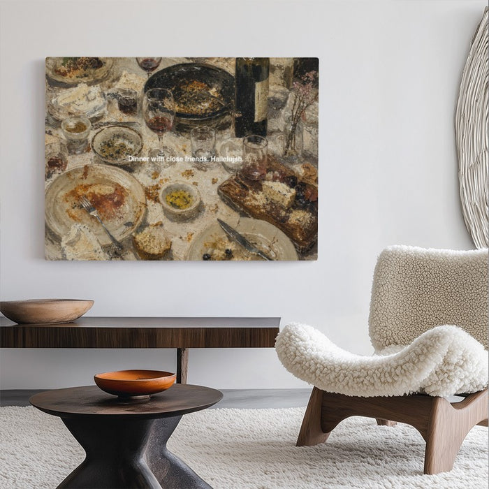 Dinner With Friends Hallelujah Canvas — Canvas Horizontal #02