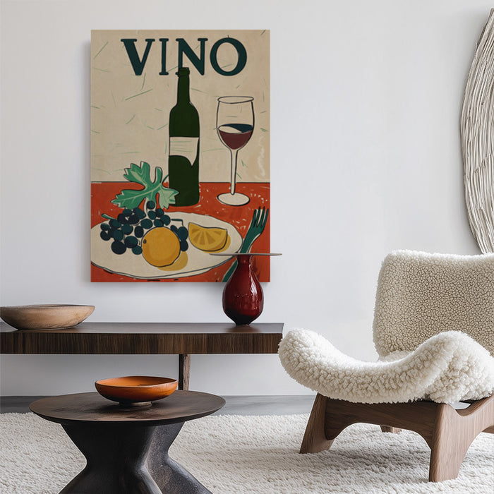 Dinner With Wine Canvas