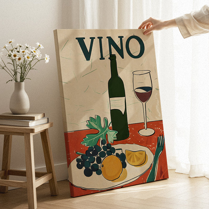 Dinner With Wine Canvas