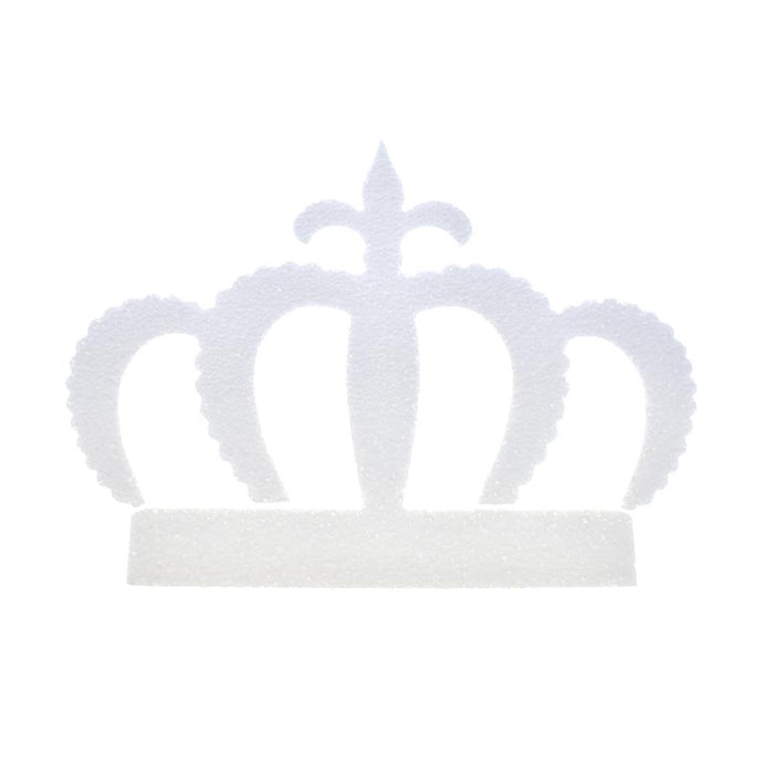 DIY Foam Regal Crown Cut-Out, White, 7-Inch