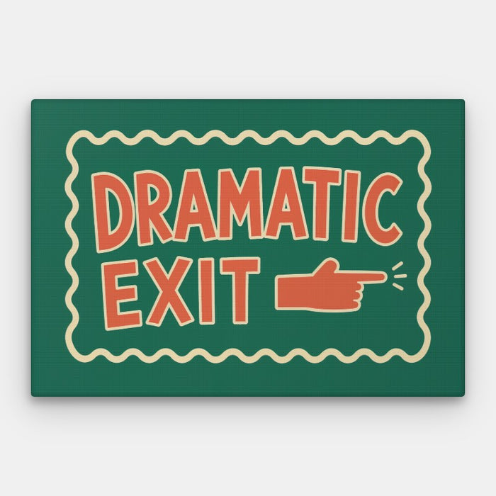 Dramatic Exit Canvas — Canvas Horizontal #01