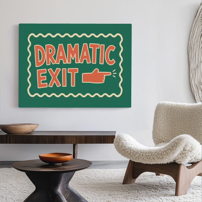 Dramatic Exit Canvas — Canvas Horizontal #02